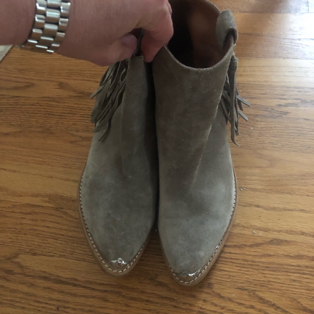 Jeffrey Campbell Pascal Fringe Booties, Size 8 - image 6